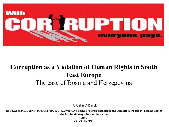 Corruption as a Violation of Human Rights in