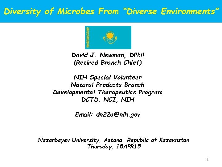 Diversity of Microbes From Diverse Environments David J