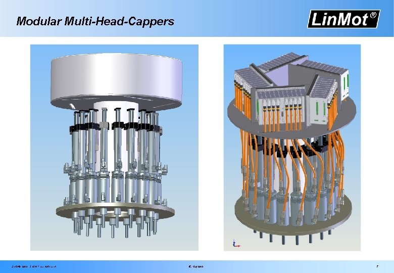 Modular Multi-Head-Cappers Lin. Mot® 2013 Lin. Mot Presentation. ppt 15. May 2013 7 