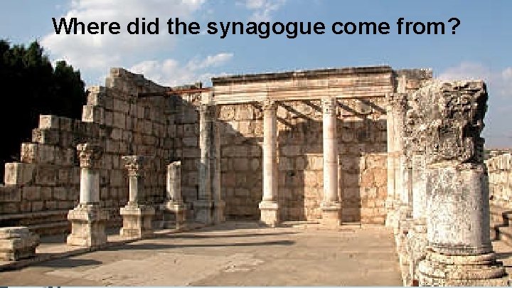 Where did the synagogue come from? 