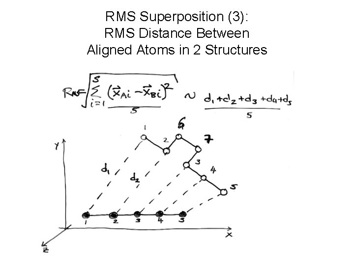 RMS Superposition (3): RMS Distance Between Aligned Atoms in 2 Structures 