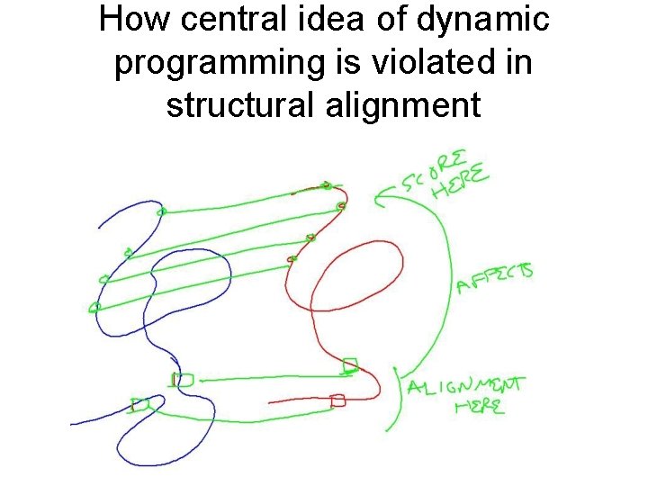 How central idea of dynamic programming is violated in structural alignment 