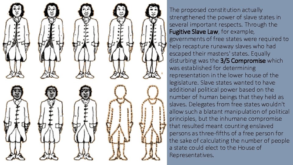 The proposed constitution actually strengthened the power of slave states in several important respects.