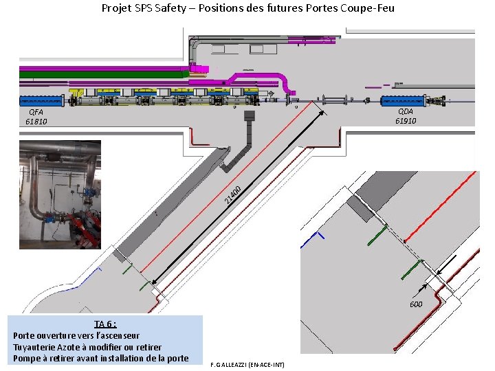 Projet SPS Safety – Positions des futures Portes Coupe-Feu QDA 61910 21 40 0