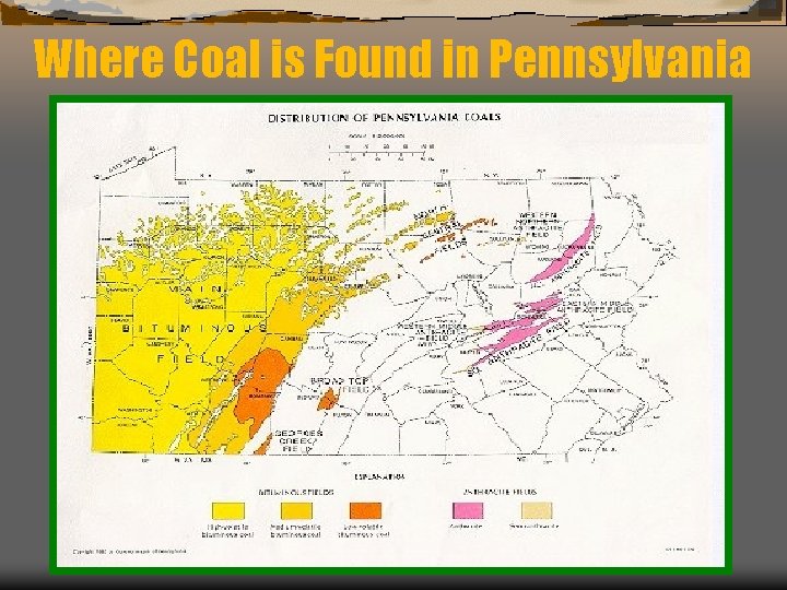 Where Coal is Found in Pennsylvania 