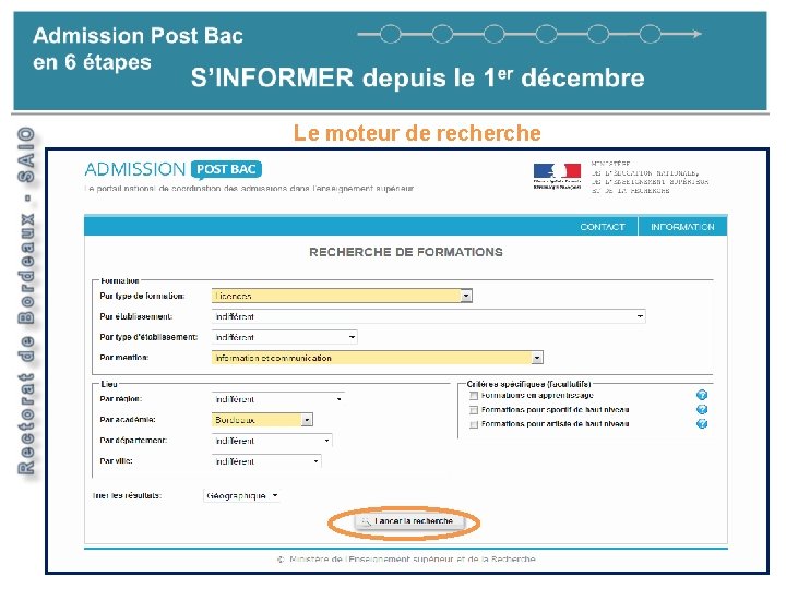 S’informer – le moteur de recherche Le moteur de recherche 