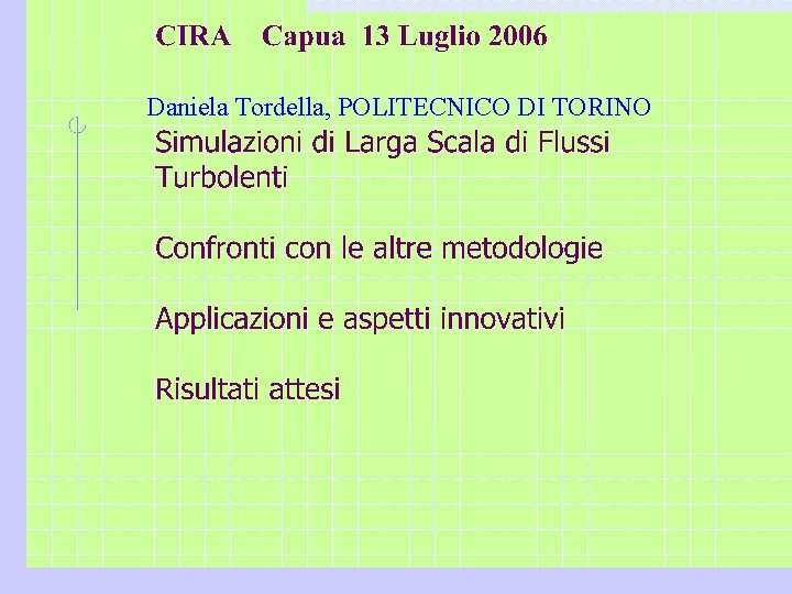 Daniela Tordella, POLITECNICO DI TORINO Daniela Tordella, POLITECNICO DI TORINO