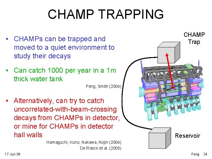 CHAMP TRAPPING • CHAMPs can be trapped and moved to a quiet environment to