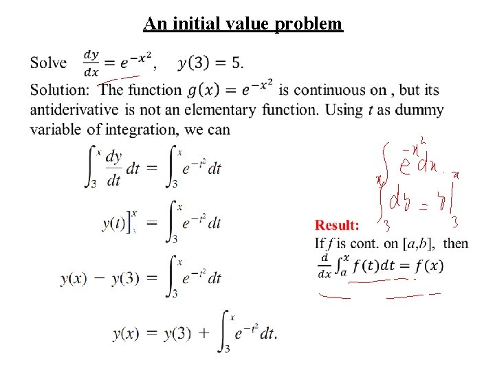 An initial value problem 