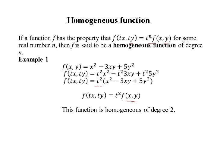 Homogeneous function 