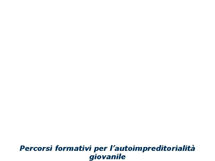 Percorsi formativi per l’autoimpreditorialità giovanile 