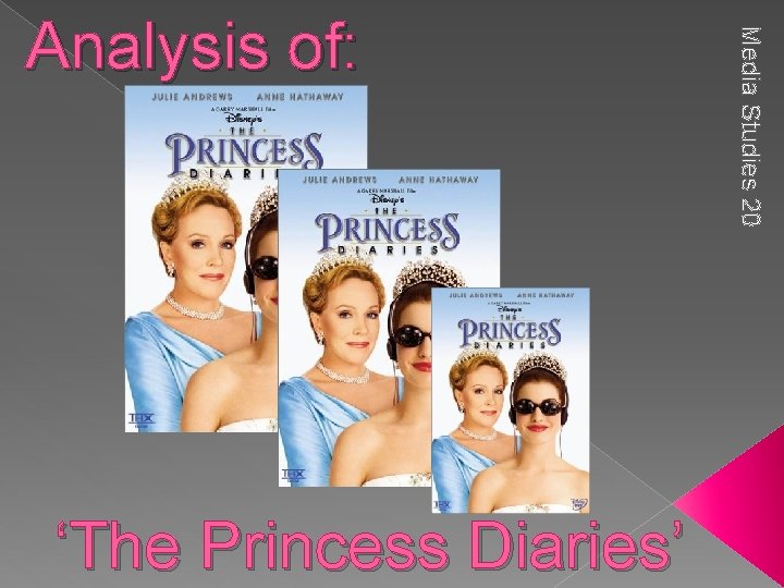 ‘The Princess Diaries’ Media Studies 20 Analysis of: 