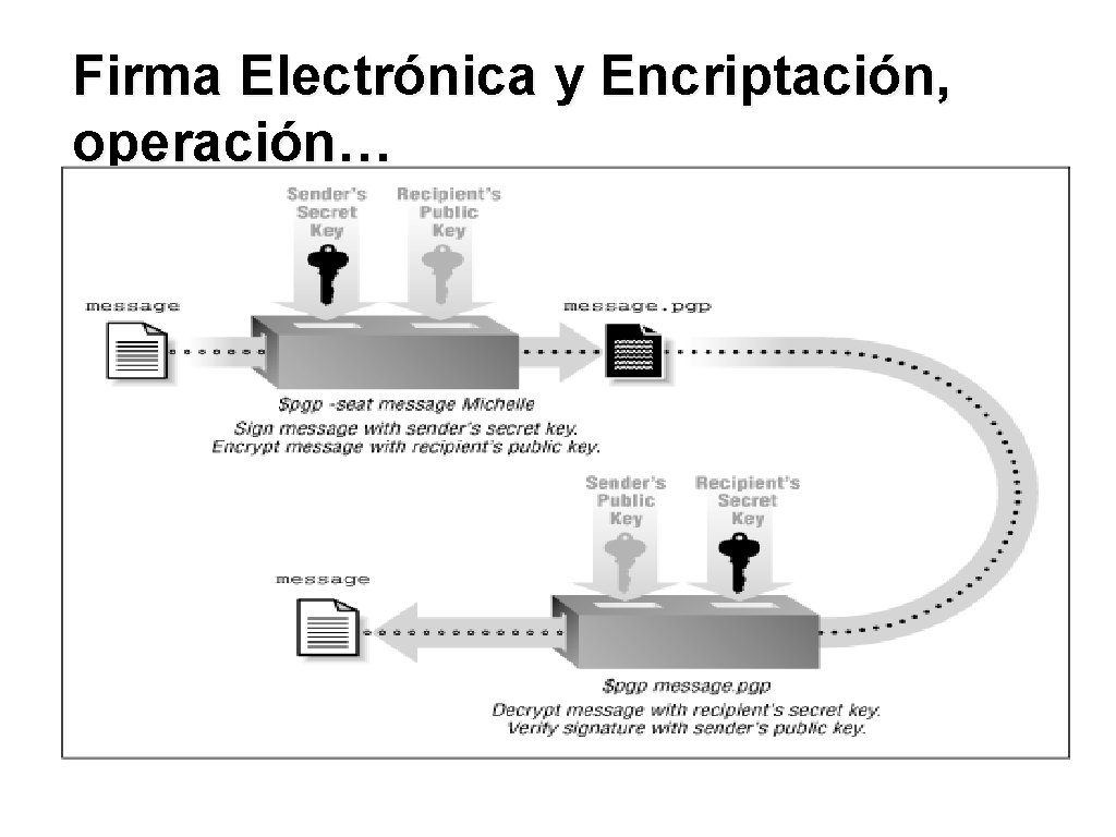 Firma Electrónica y Encriptación, operación… 