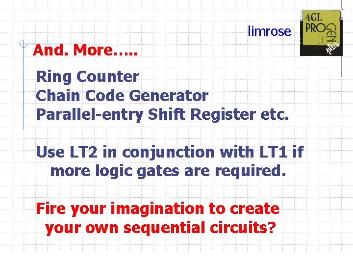 limrose And. More…. . Ring Counter Chain Code Generator Parallel-entry Shift Register etc. Use