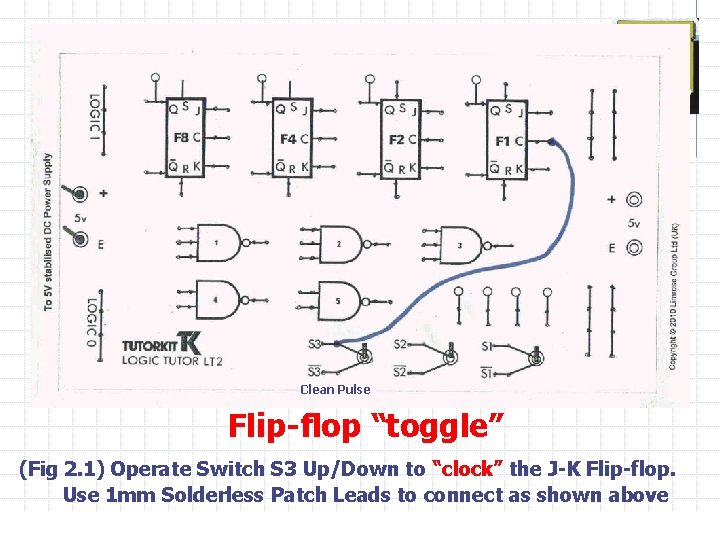 limrose Clean Pulse Flip-flop “toggle” (Fig 2. 1) Operate Switch S 3 Up/Down to