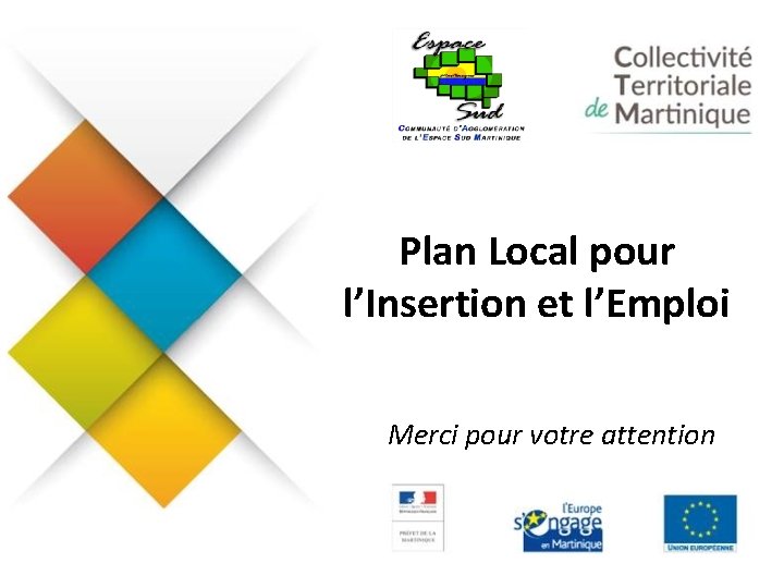 Plan Local pour l’Insertion et l’Emploi Merci pour votre attention 