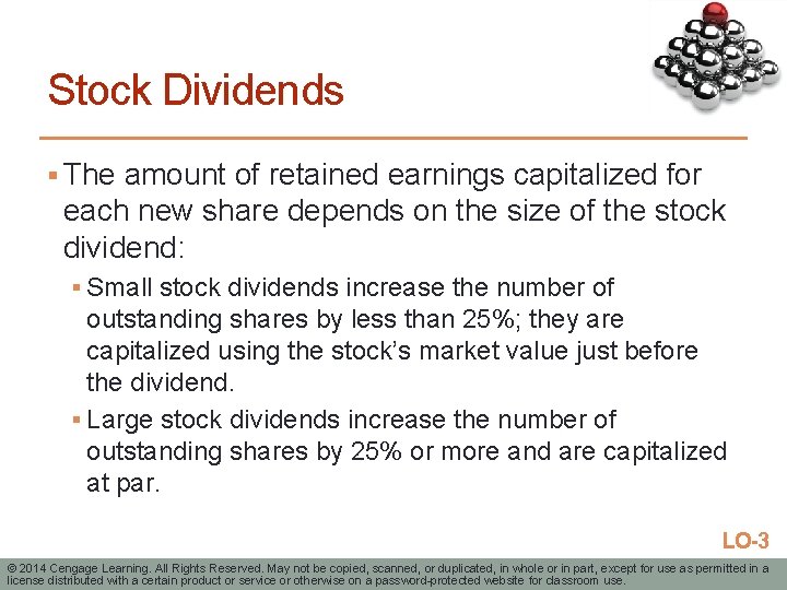 Stock Dividends § The amount of retained earnings capitalized for each new share depends