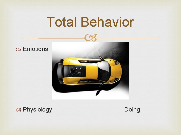 Total Behavior Emotions Physiology Thinking Doing 