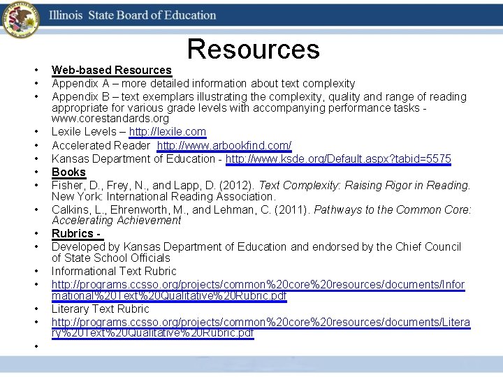 20 • • • • Resources Web-based Resources Appendix A – more detailed information