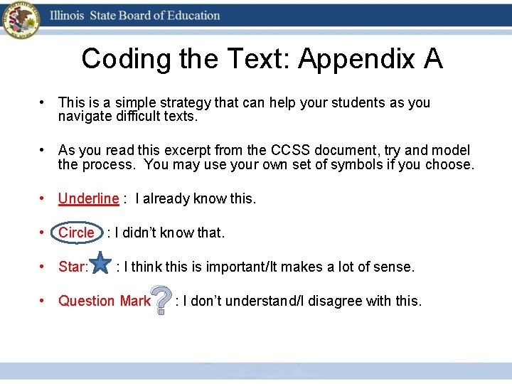 Coding the Text: Appendix A • This is a simple strategy that can help