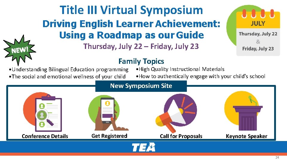Title III Virtual Symposium Driving English Learner Achievement: Using a Roadmap as our Guide