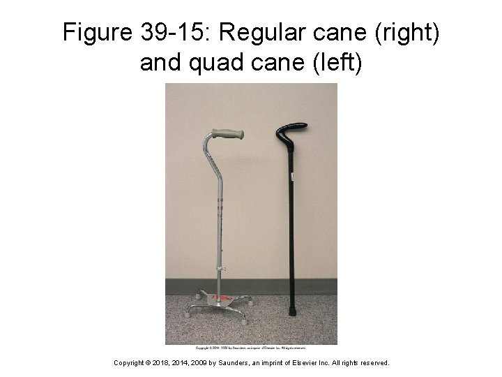 Figure 39 -15: Regular cane (right) and quad cane (left) Copyright © 2018, 2014,