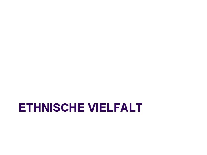 ETHNISCHE VIELFALT 