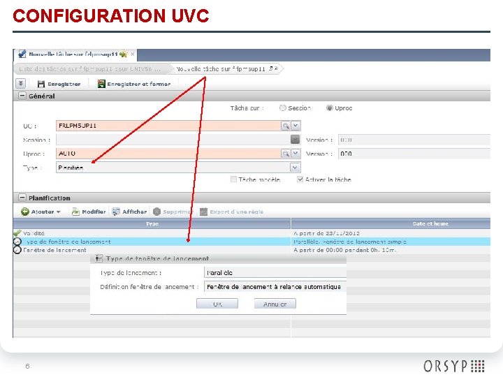 CONFIGURATION UVC 6 