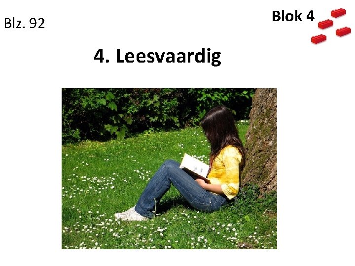 Blok 4 Blz. 92 4. Leesvaardig 