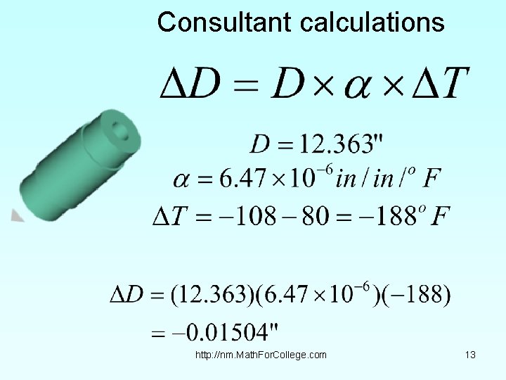 Consultant calculations http: //nm. Math. For. College. com 13 