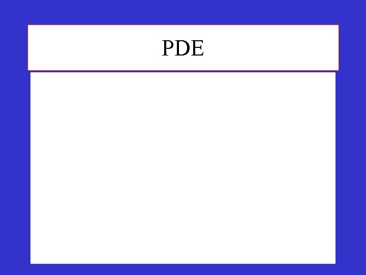 PDE 