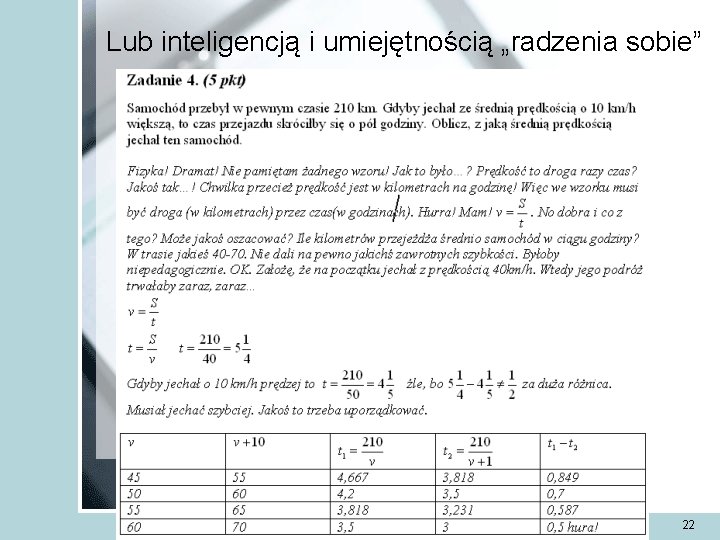 Lub inteligencją i umiejętnością „radzenia sobie” 22 