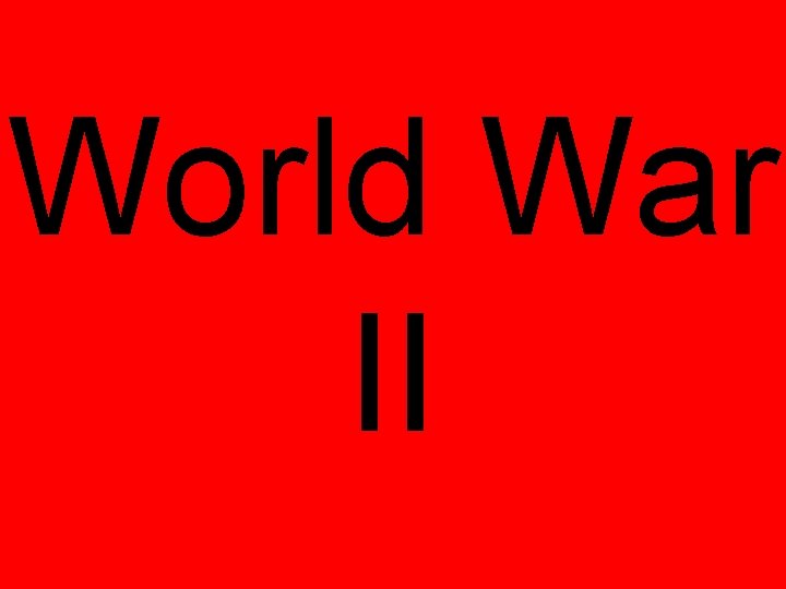 World War II 