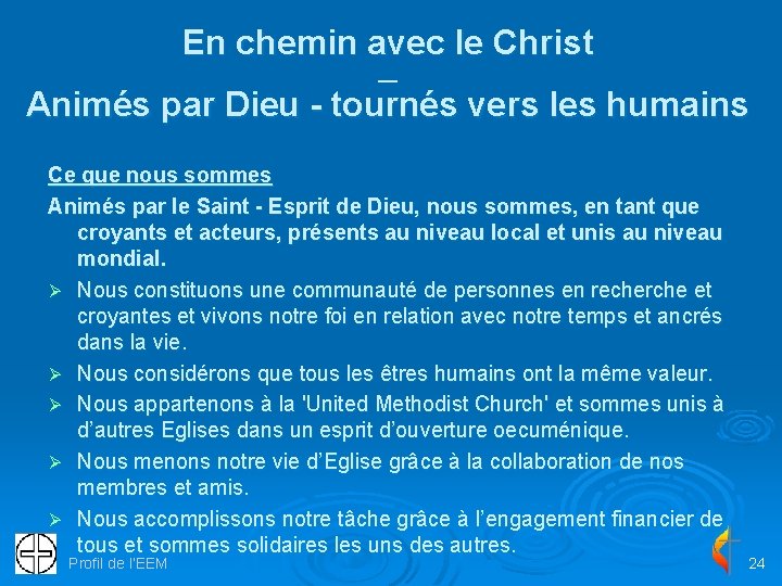 En chemin avec le Christ __ Animés par Dieu - tournés vers les humains