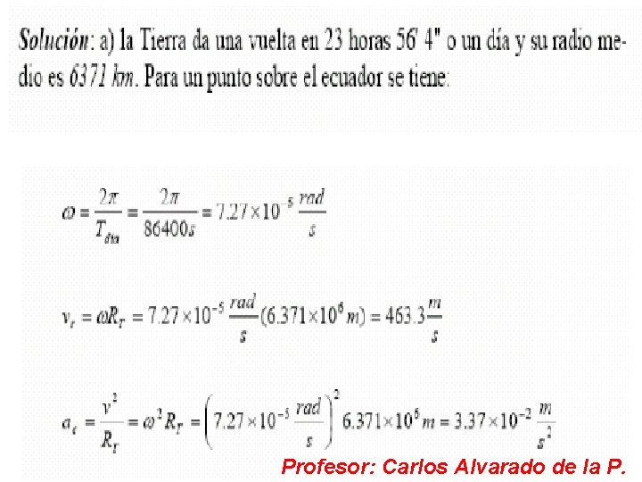 Profesor: Carlos Alvarado de la P. 