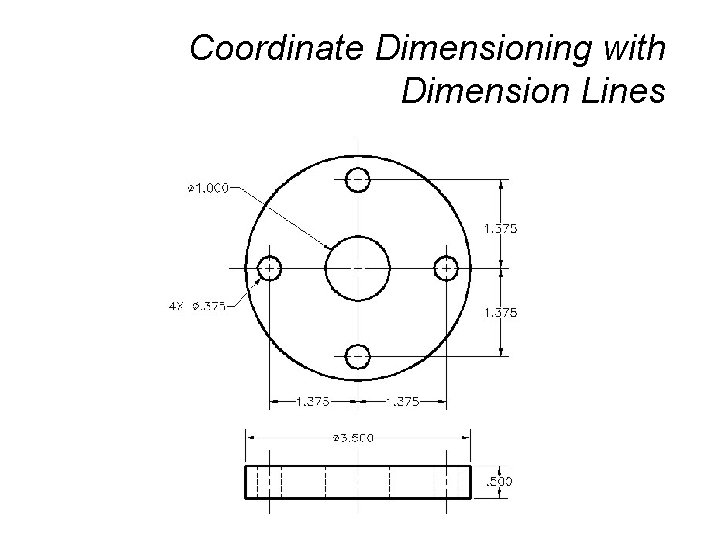 Coordinate Dimensioning with Dimension Lines 