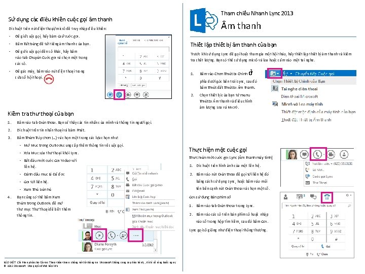 Tham chiê u Nhanh Lync 2013 Sư du ng ca c điê u khiê