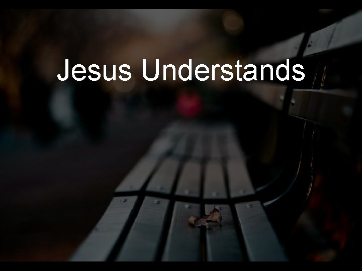 Jesus Understands 