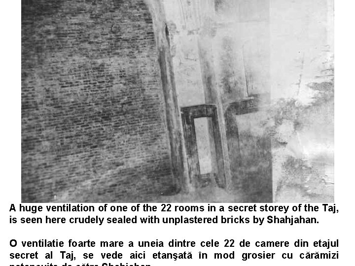 A huge ventilation of one of the 22 rooms in a secret storey of