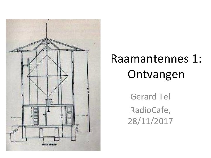 Raamantennes 1: Ontvangen Gerard Tel Radio. Cafe, 28/11/2017 