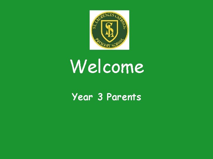 Welcome Year 3 Parents 