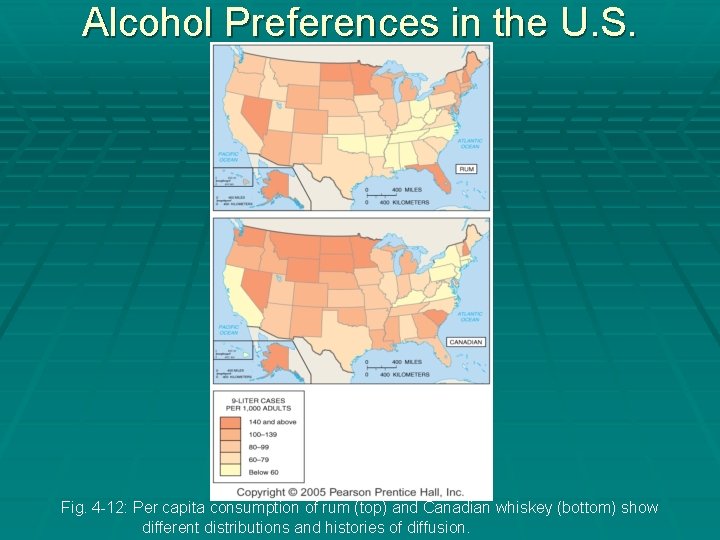 Alcohol Preferences in the U. S. Fig. 4 -12: Per capita consumption of rum