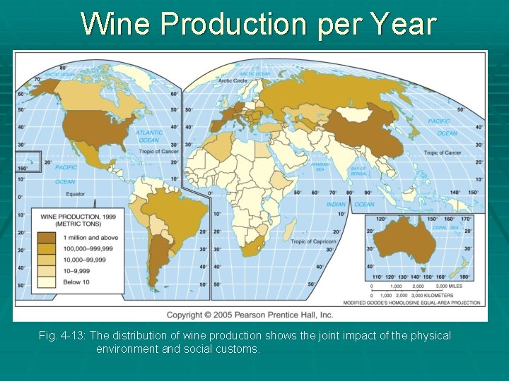 Wine Production per Year Fig. 4 -13: The distribution of wine production shows the