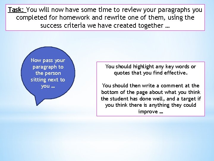 Task: You will now have some time to review your paragraphs you completed for Task: You will now have some time to review your paragraphs you completed for