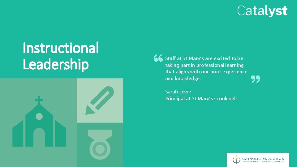 Instructional Leadership Staff at St Mary’s are excited to be taking part in professional