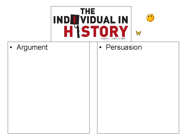 Historical Argument Examples A combination of the right person at the
