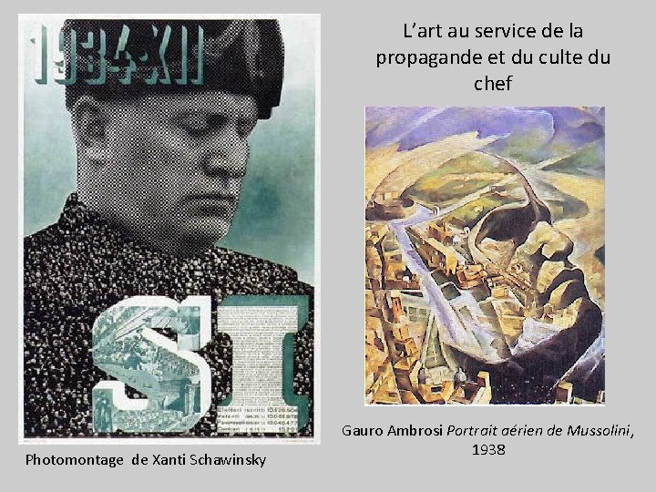 L’art au service de la propagande et du culte du chef Photomontage de Xanti