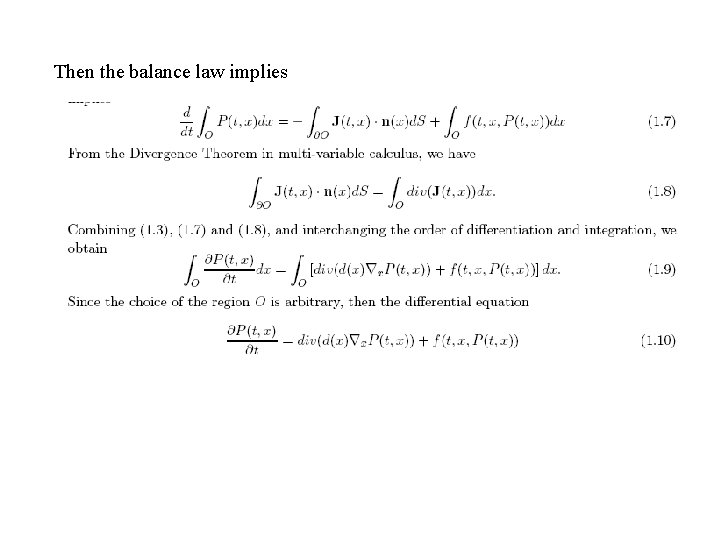 Then the balance law implies 