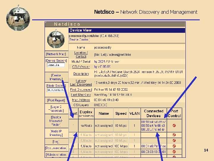 Netdisco – Network Discovery and Management 14 