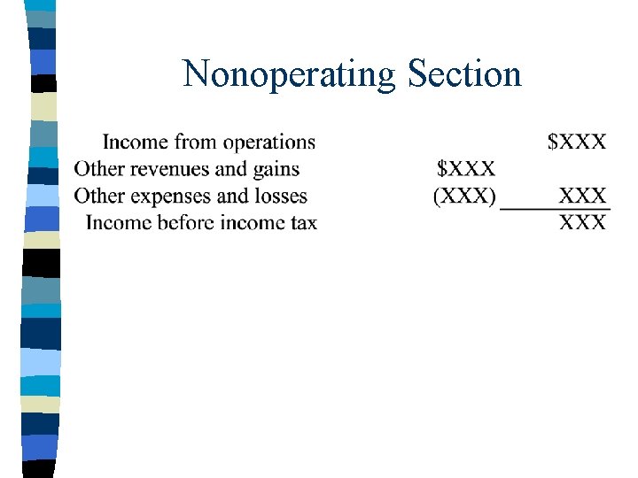 Nonoperating Section 